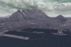 SRTM + LandSat 7: Table Mountain, Cape Town, South Africa