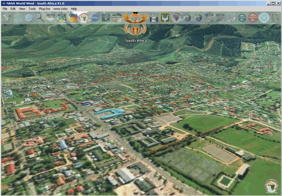 SRTM + SA aerial photos : George, South Africa